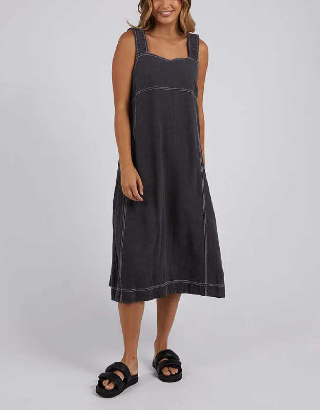 Sage Midi Dress - Charcoal