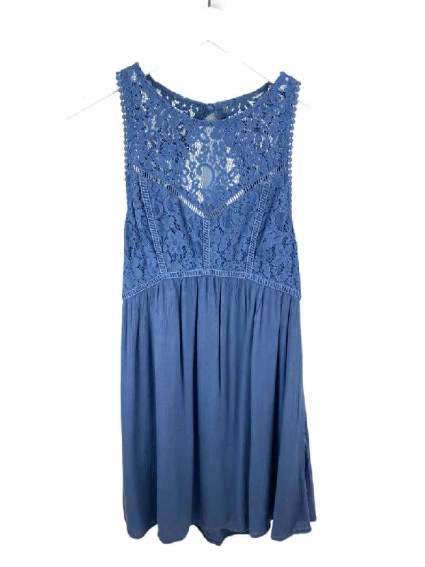 Abercrombie & Fitch Women's/Teen Girls' Lace/Gauze Dress Blue Size S