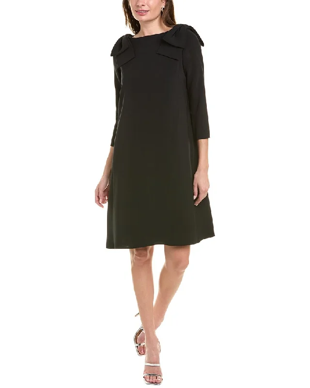 Teri Jon By Rickie Freeman Crepe Shift Dress