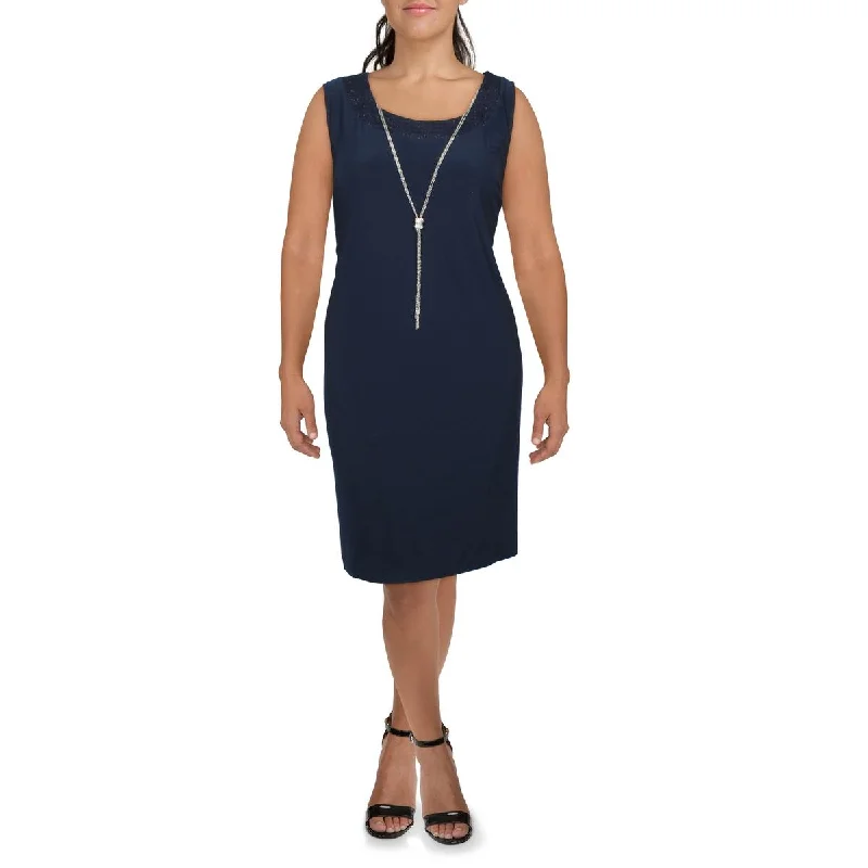 Plus Womens Jersey Glitter Shift Dress