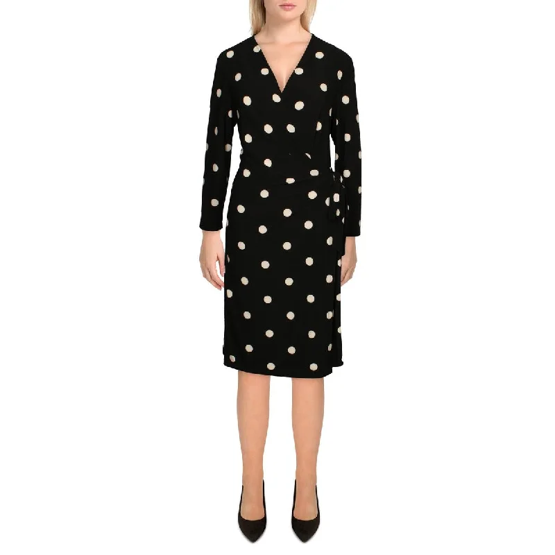 Nomad Womens Polka Dot Knee Wrap Dress