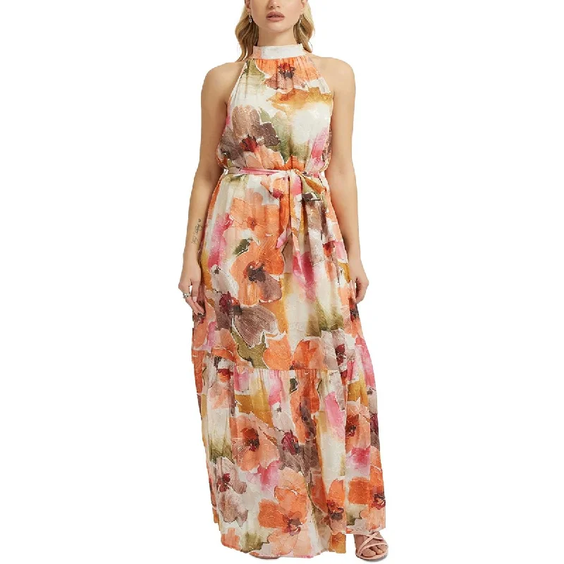 Womens Sundress Long Halter Dress