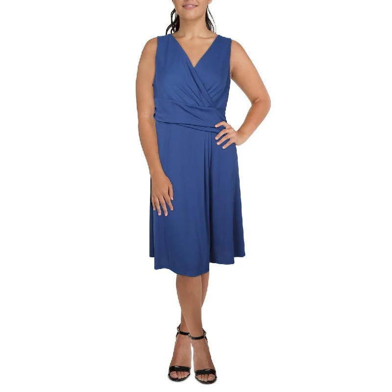 Womens Pleated Jersey Wear To Work Dress