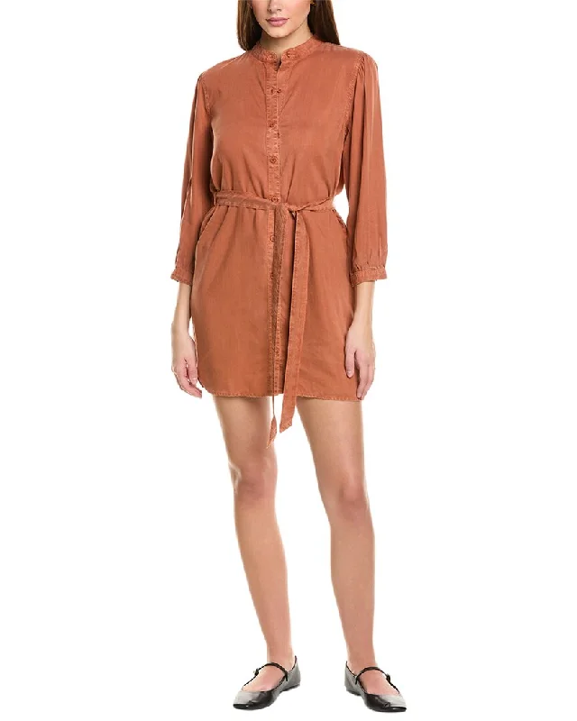 Bella Dahl Puff Sleeve Belted Shirtdress