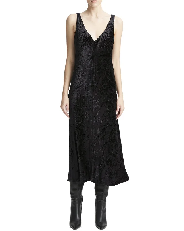 Vince Luxe Textured Velvet Slip Dress