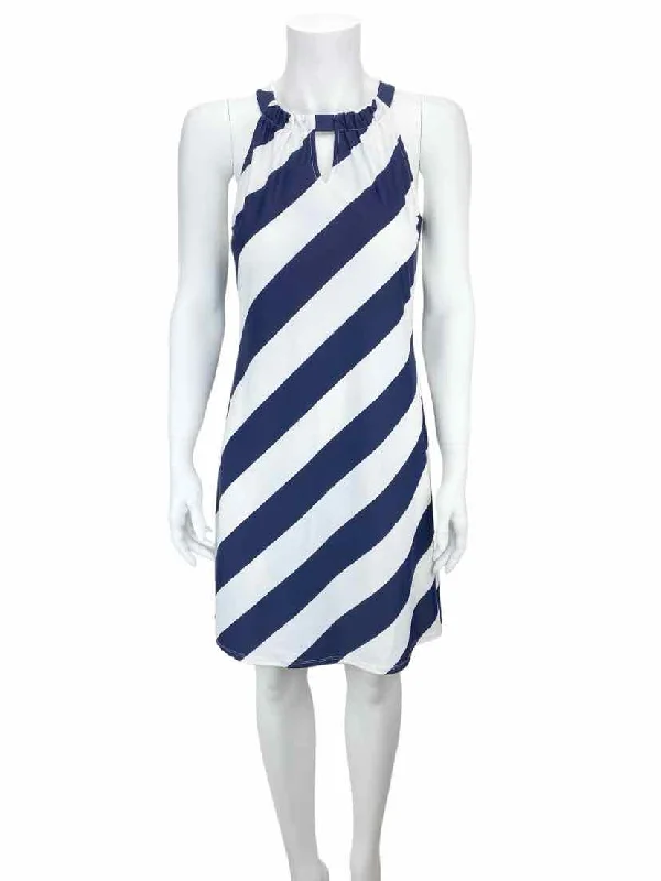 Jude Connally Women's Lisa Striped Shift Dress Navy/White Size XS