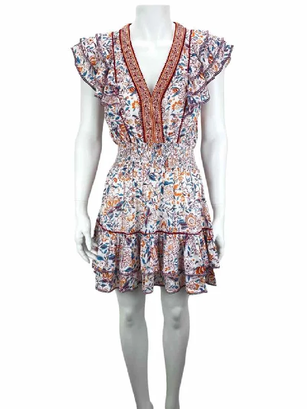 Poupette St. Barth Women's Camilla Dress White/Multi Size S w/ Tags (runs small)