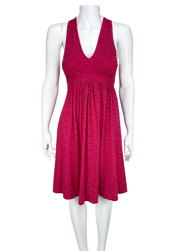 Splendid, Women's Circular Print Knit Dress, Fuchsia, Size S