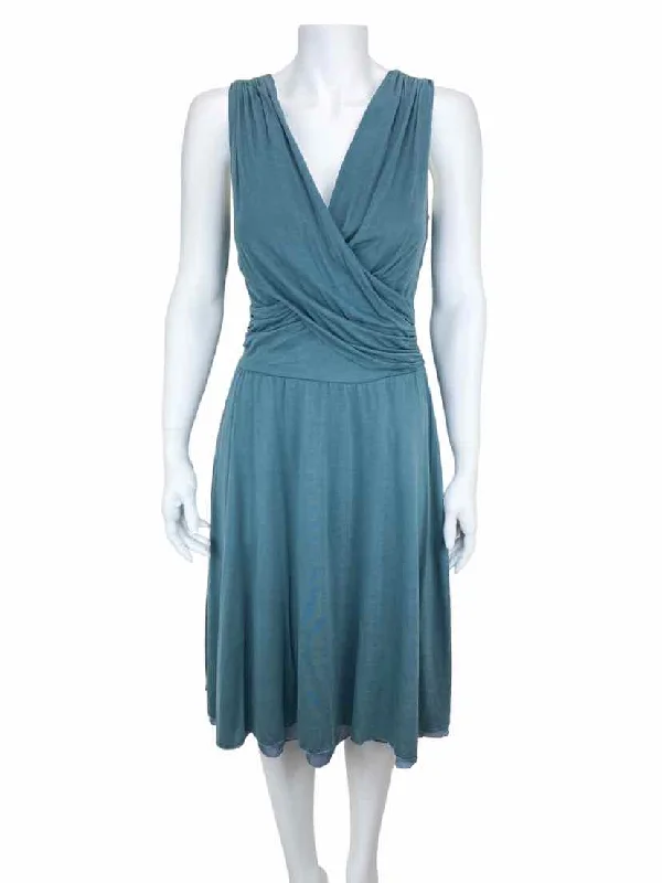 Velvet by Graham & Spencer, Women's Drape-Front Dress, Sage Green, Size S