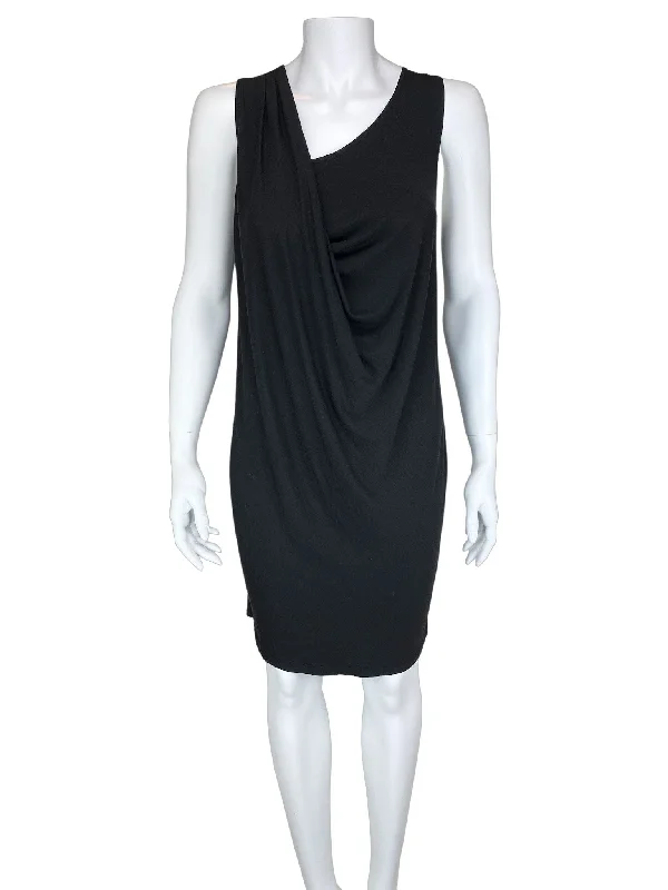 Vince, Women's Drape-Front Knit Dress, Black, Size S